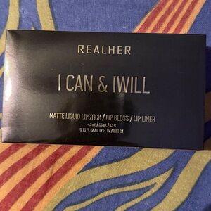 Real Her I Can & I Will Trio Matte Lipstick, Gloss, Liner New